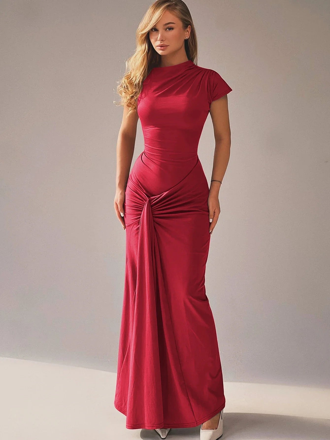 Vrouwen Maxi Jurk Met Verstelbare Rugstrik 10