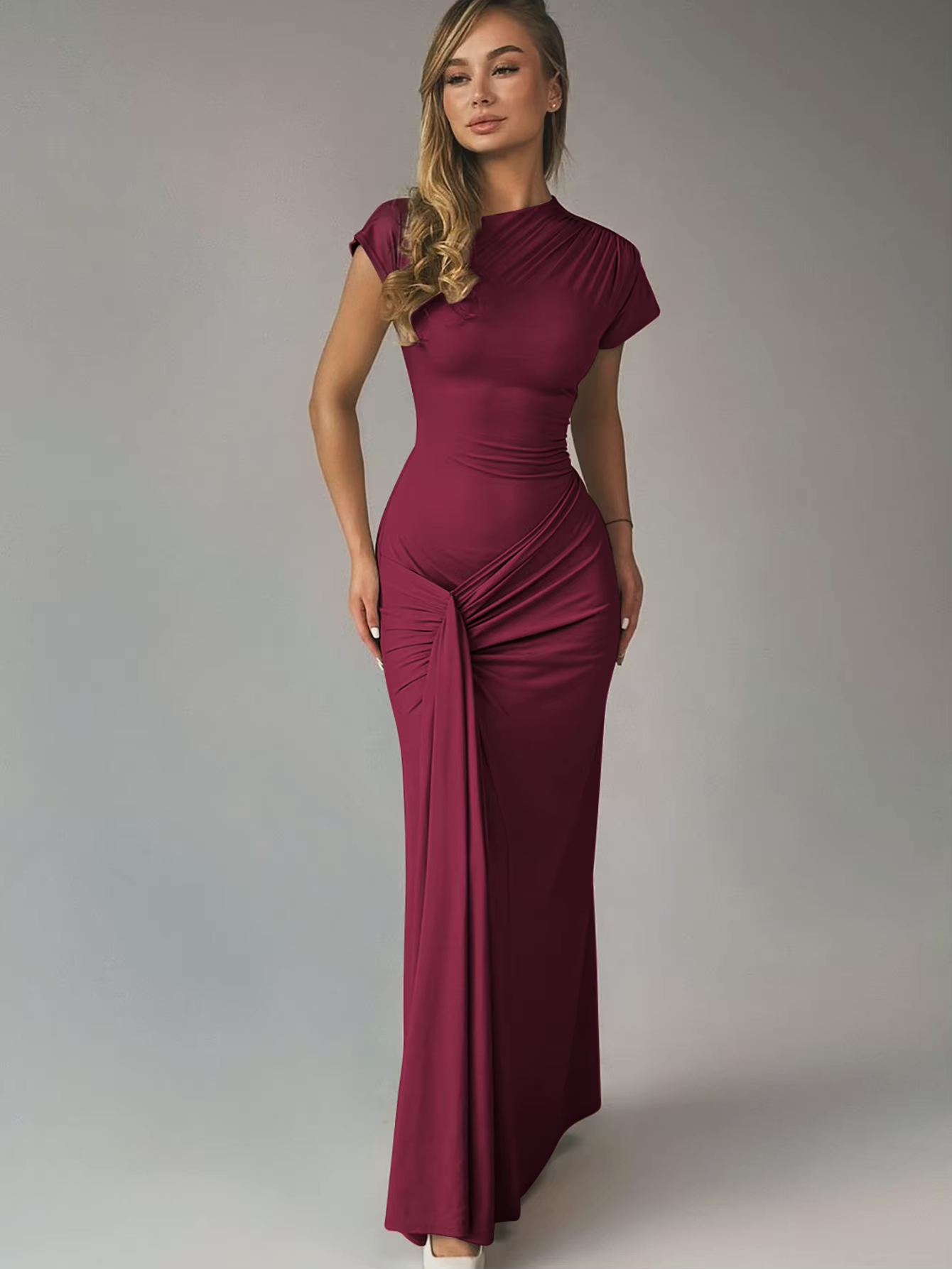 Vrouwen Maxi Jurk Met Verstelbare Rugstrik 3