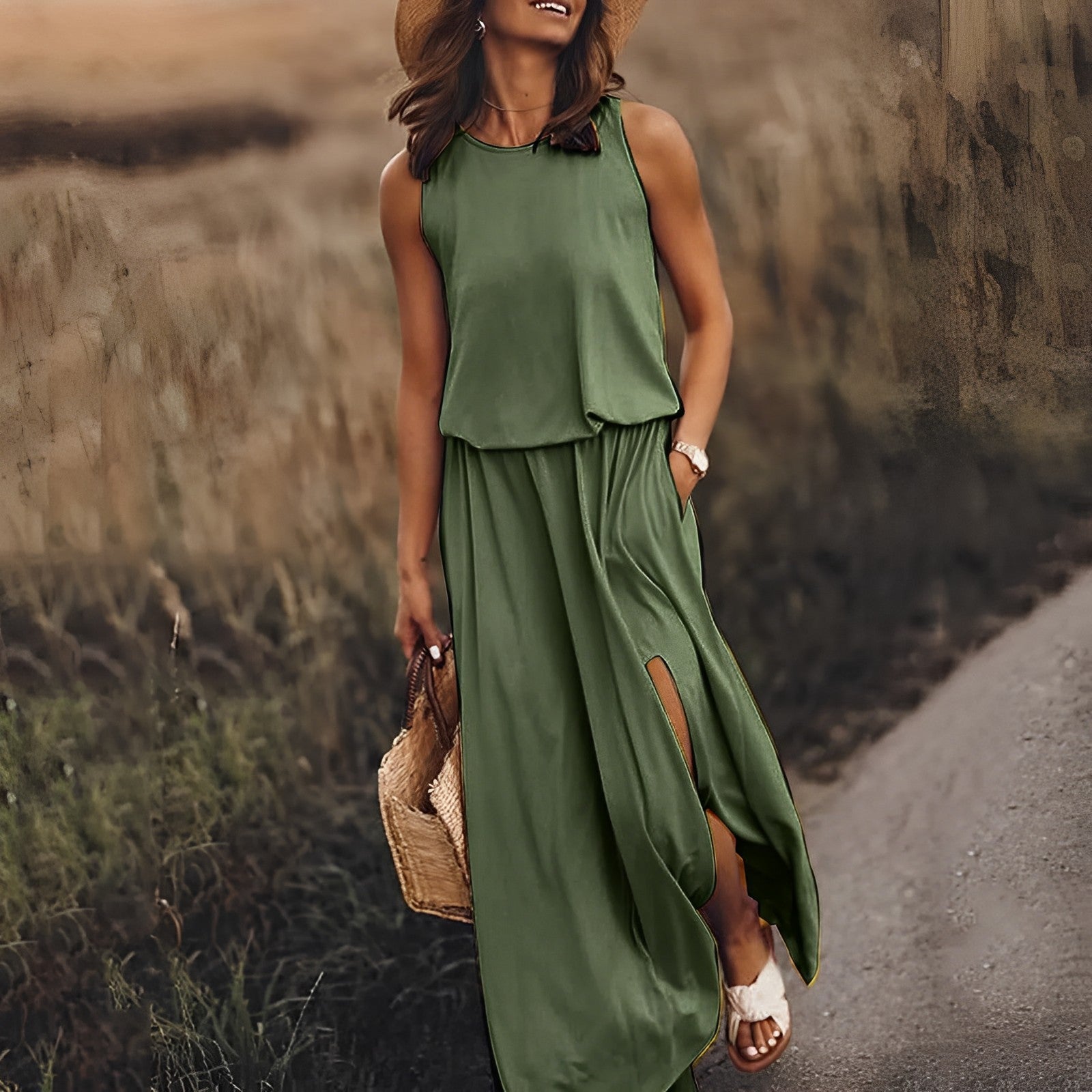 Vrouwen Maxi Jurk Modern Bunt 2