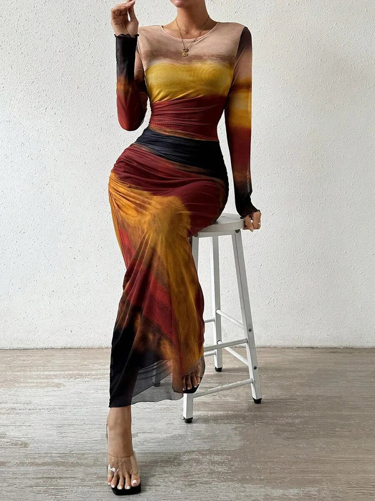 Vrouwen Maxi Jurk Vloeiende Stijl Lichtgewicht 3