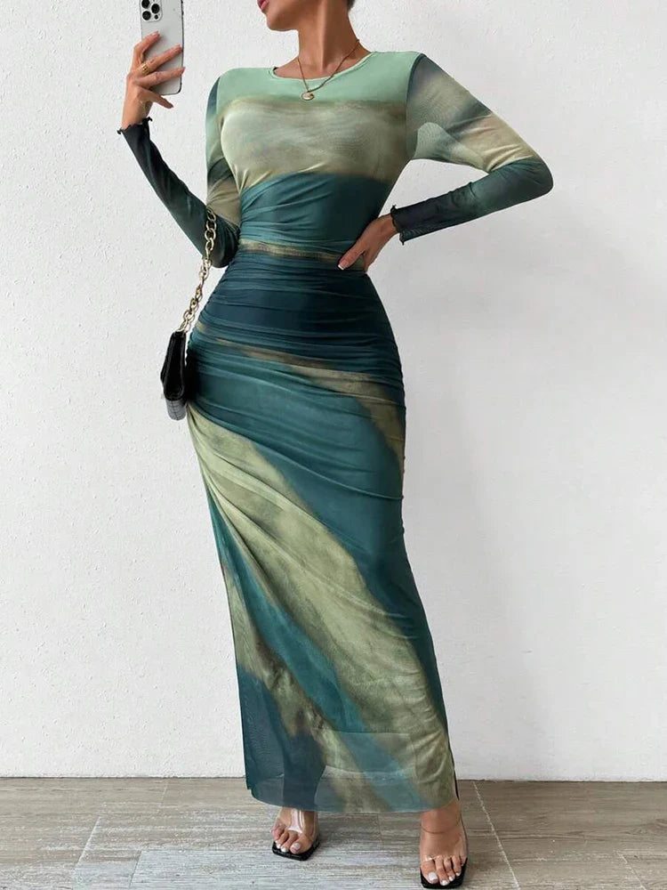 Vrouwen Maxi Jurk Vloeiende Stijl Lichtgewicht 5