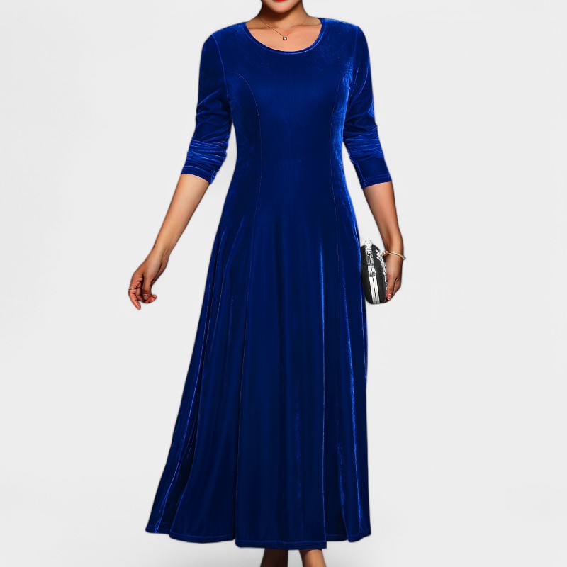 Vrouwen Midi Jurk Lange Mouwen Chique Polyester 1