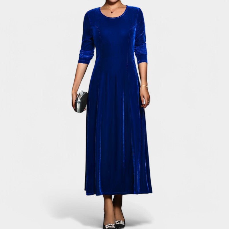 Vrouwen Midi Jurk Lange Mouwen Chique Polyester 5