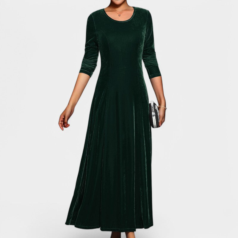 Vrouwen Midi Jurk Lange Mouwen Chique Polyester 6