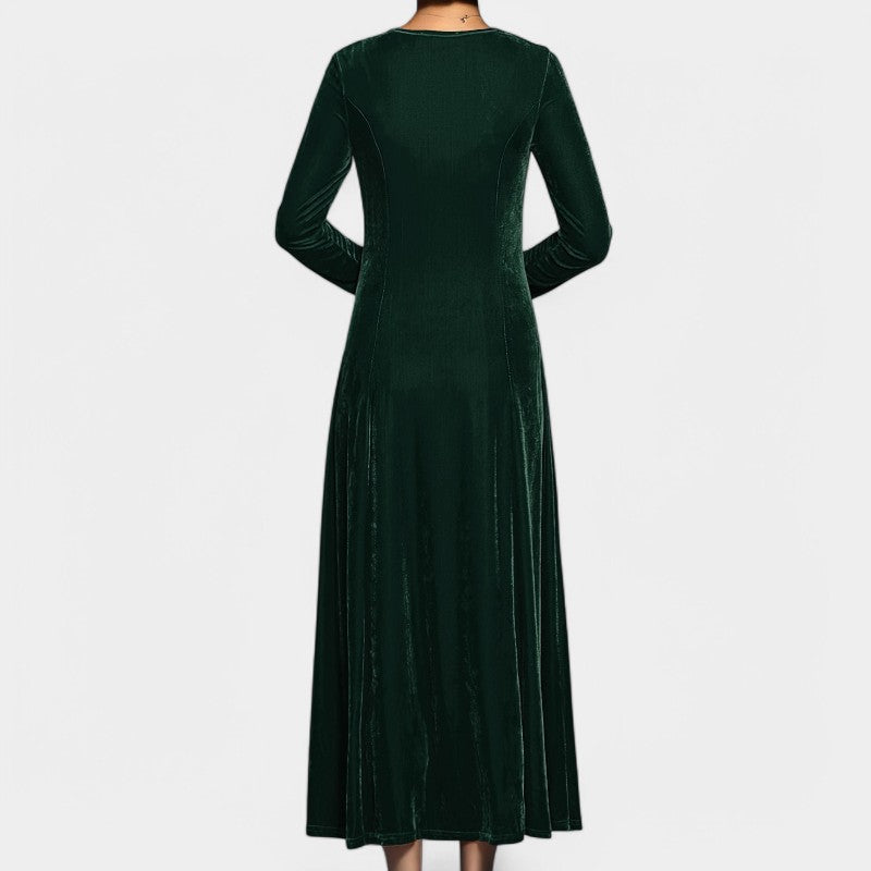 Vrouwen Midi Jurk Lange Mouwen Chique Polyester 7