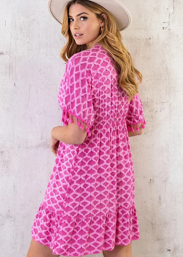 Vrouwen Midi Jurk Losse Pasvorm Boho Chic 2