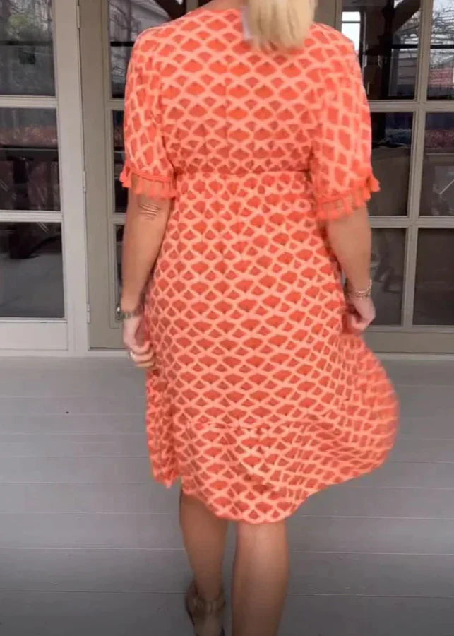 Vrouwen Midi Jurk Losse Pasvorm Boho Chic 6