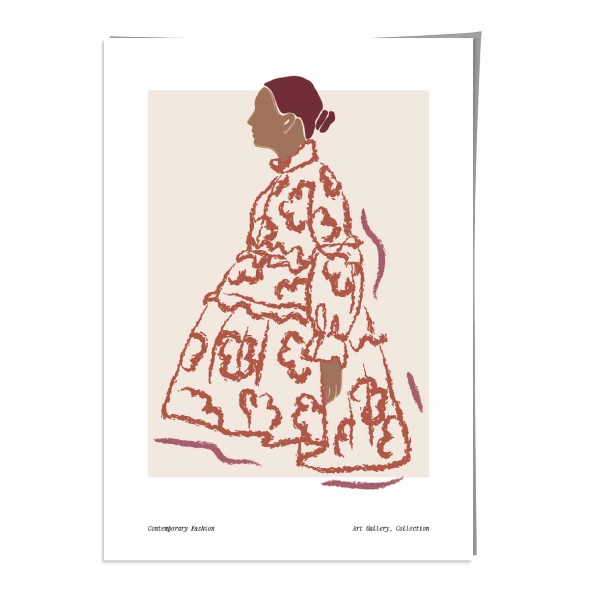 Vrouwen Poster Hedendaagse Mode Minimalistisch Galerijstijl 0