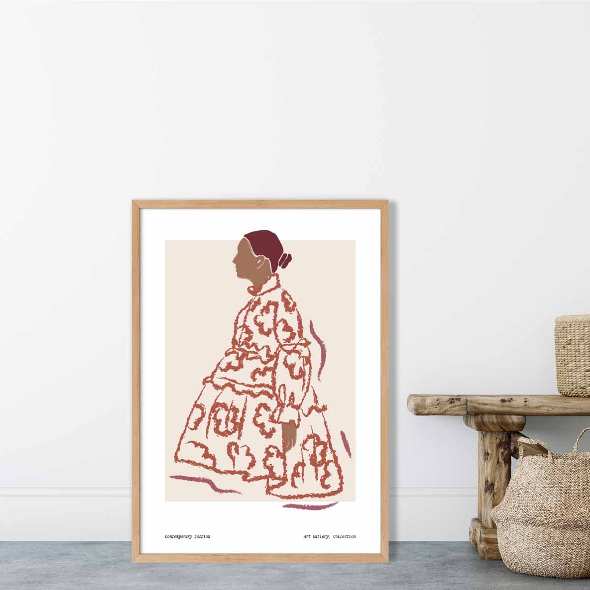 Vrouwen Poster Hedendaagse Mode Minimalistisch Galerijstijl 1
