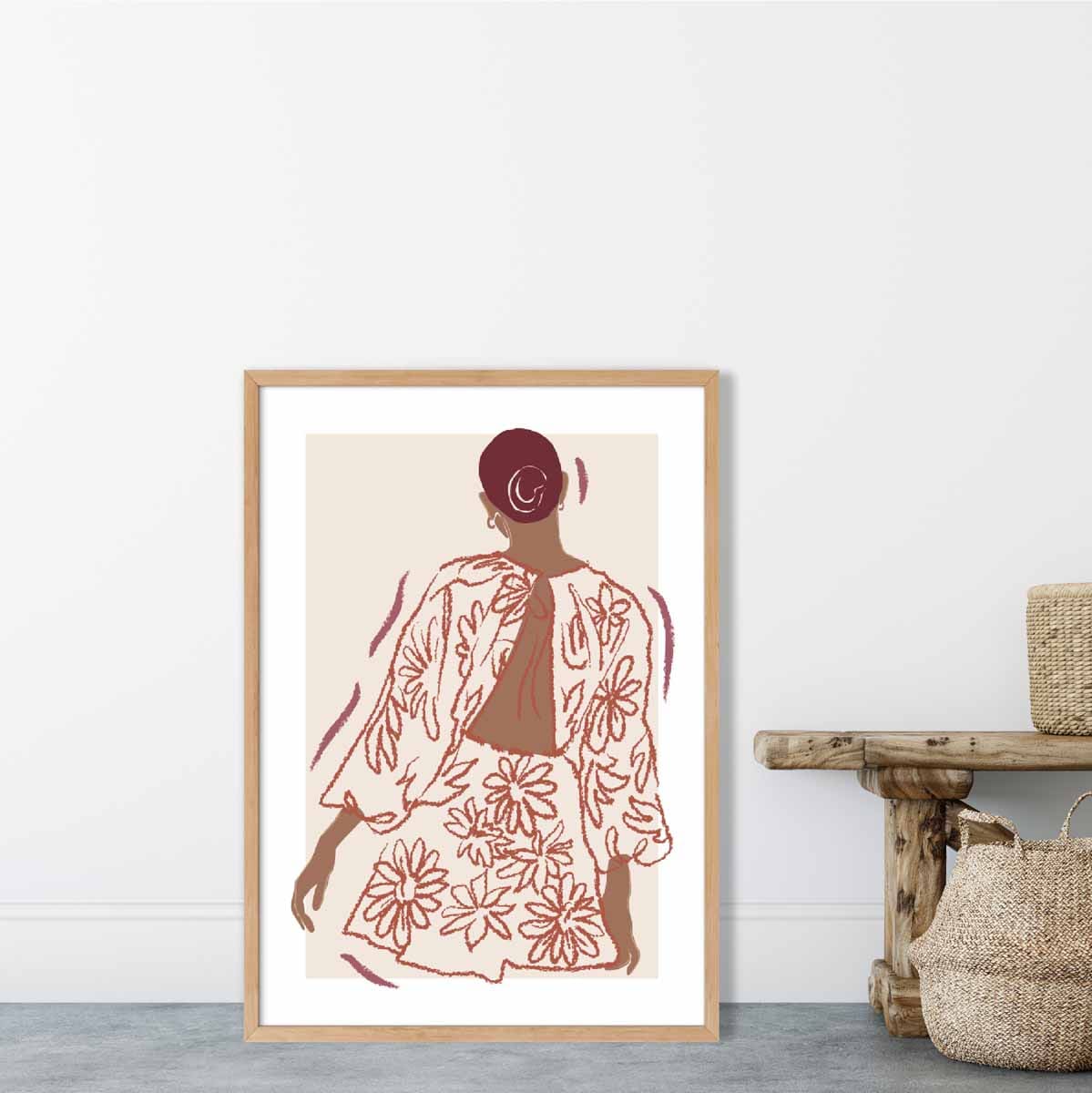 Vrouwen Poster Minimalistisch Moderne Schets Design voor Interieur Decor 1