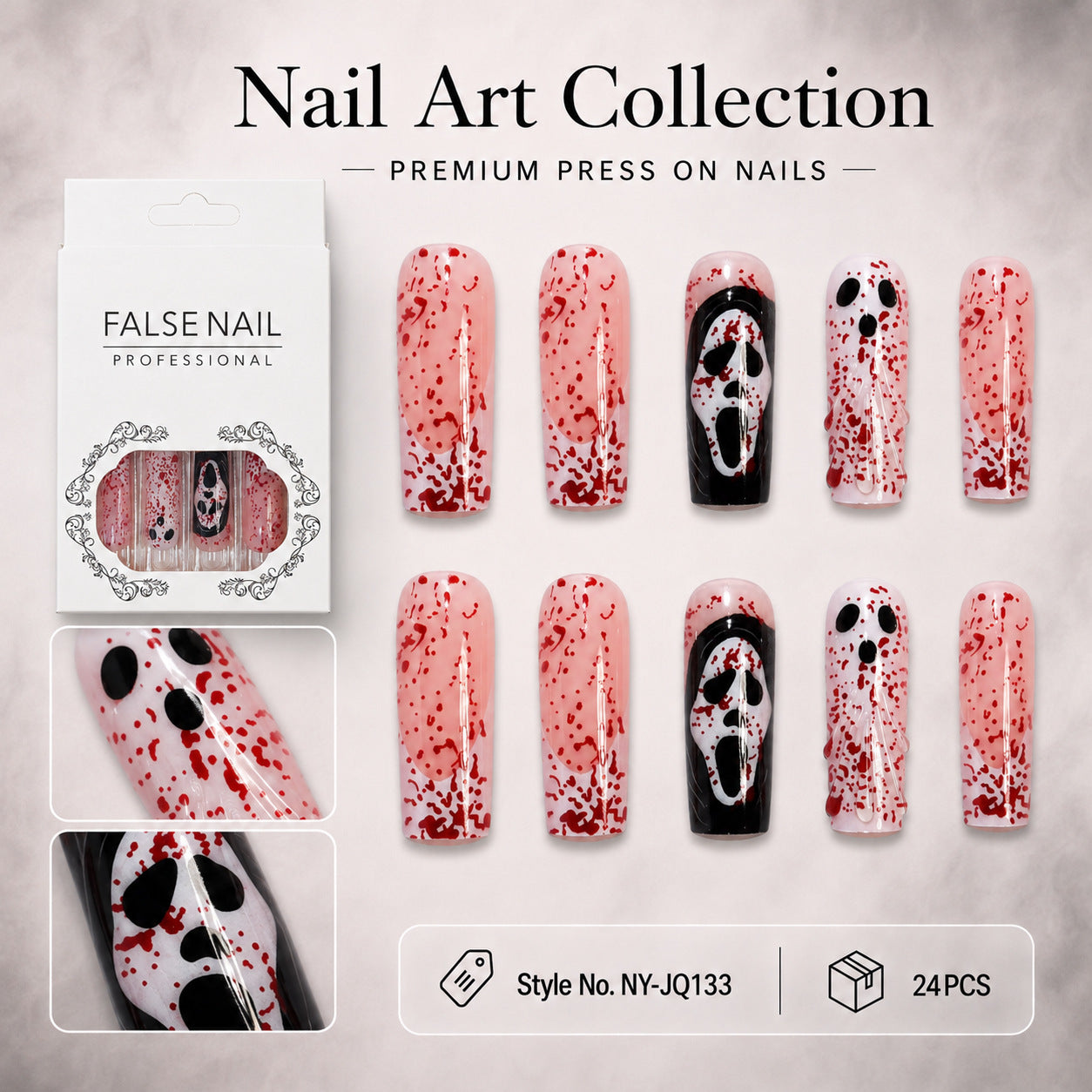 Vrouwen Press-On Nagels Artistiek Ontwerp 0