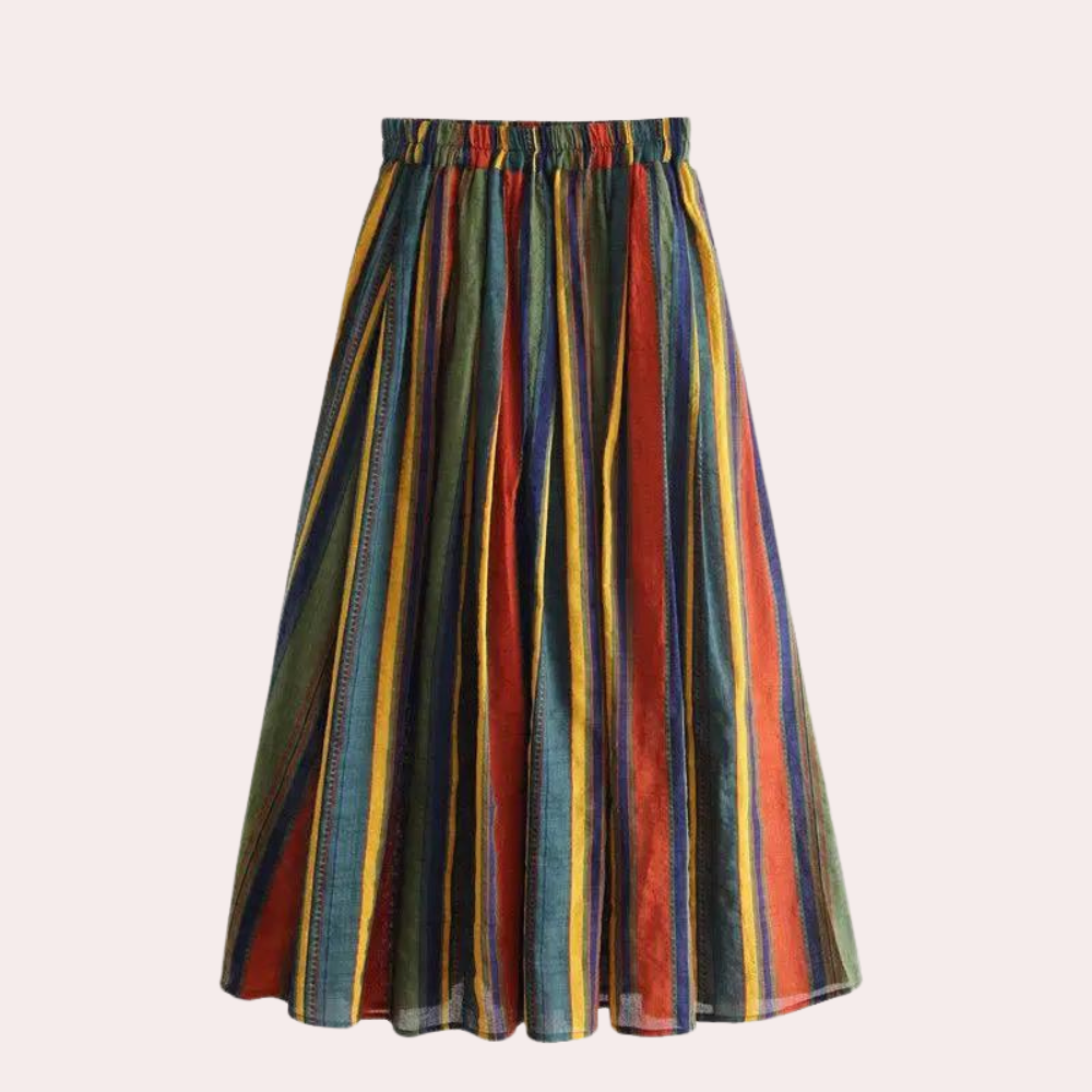 Vrouwen Retro Gestreepte Rok 1