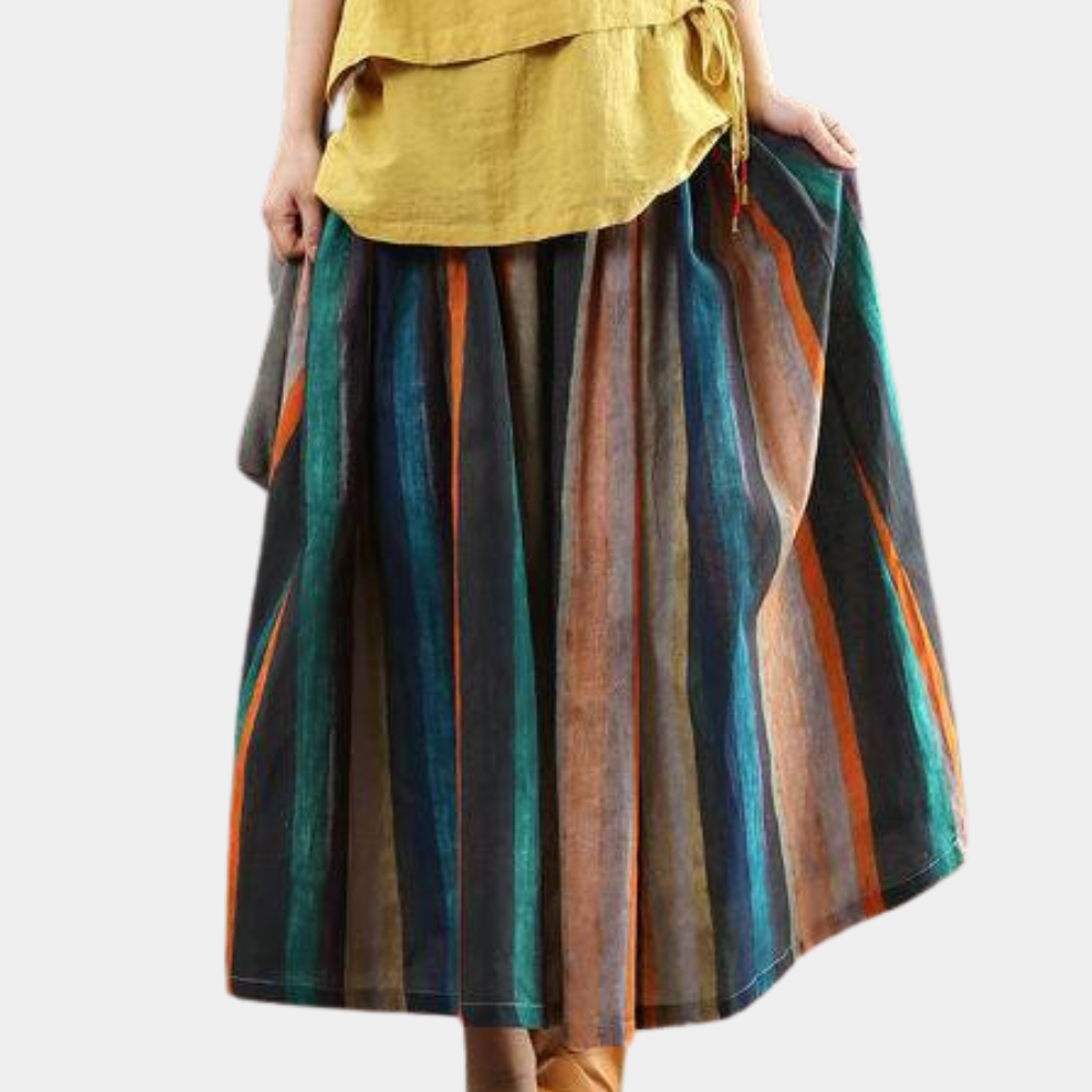 Vrouwen Retro Gestreepte Rok 2