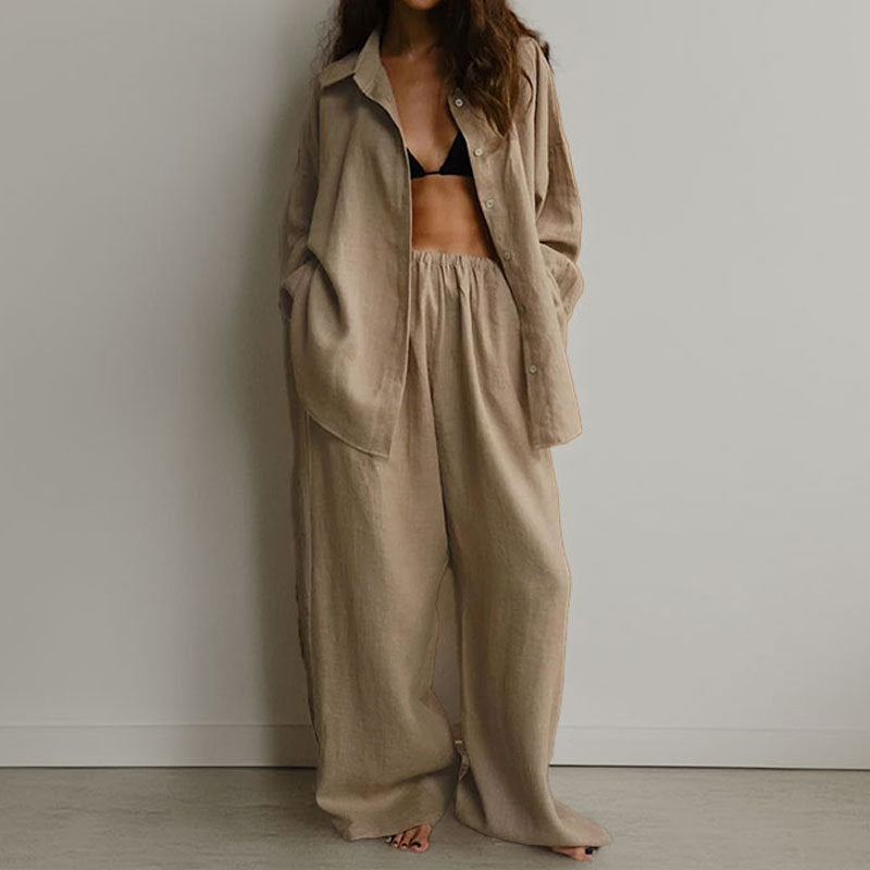 Vrouwen Twee-Piece Set Oversized Linnenmix 1