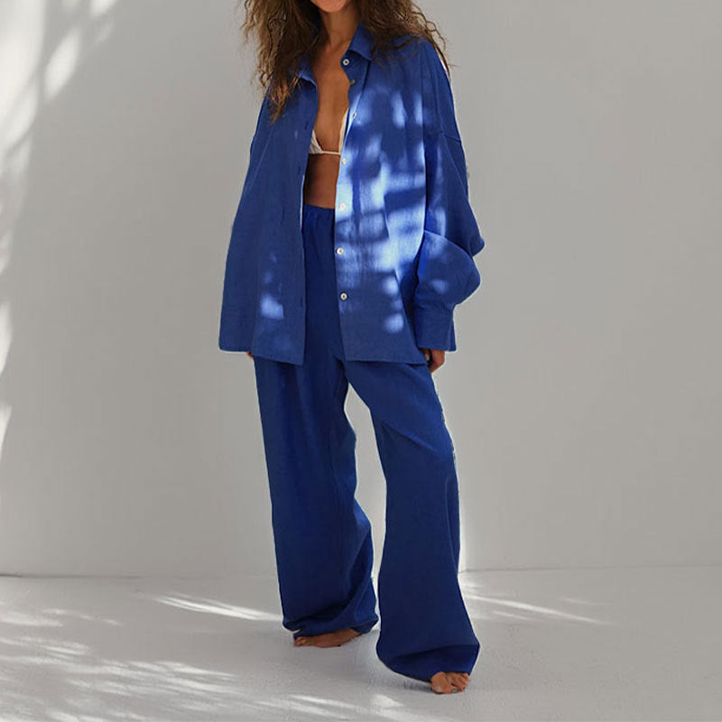 Vrouwen Twee-Piece Set Oversized Linnenmix 3