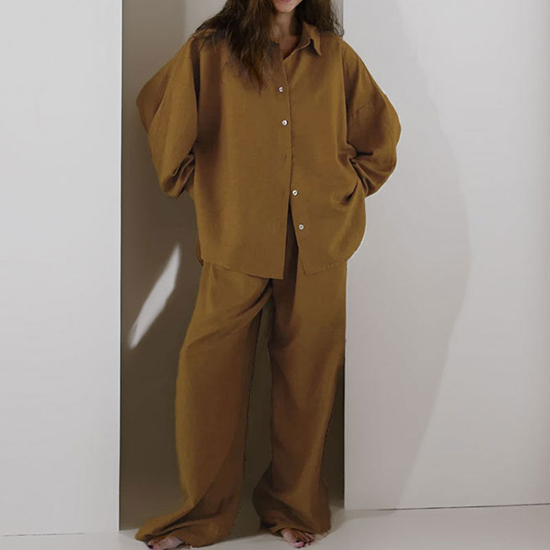 Vrouwen Twee-Piece Set Oversized Linnenmix 4