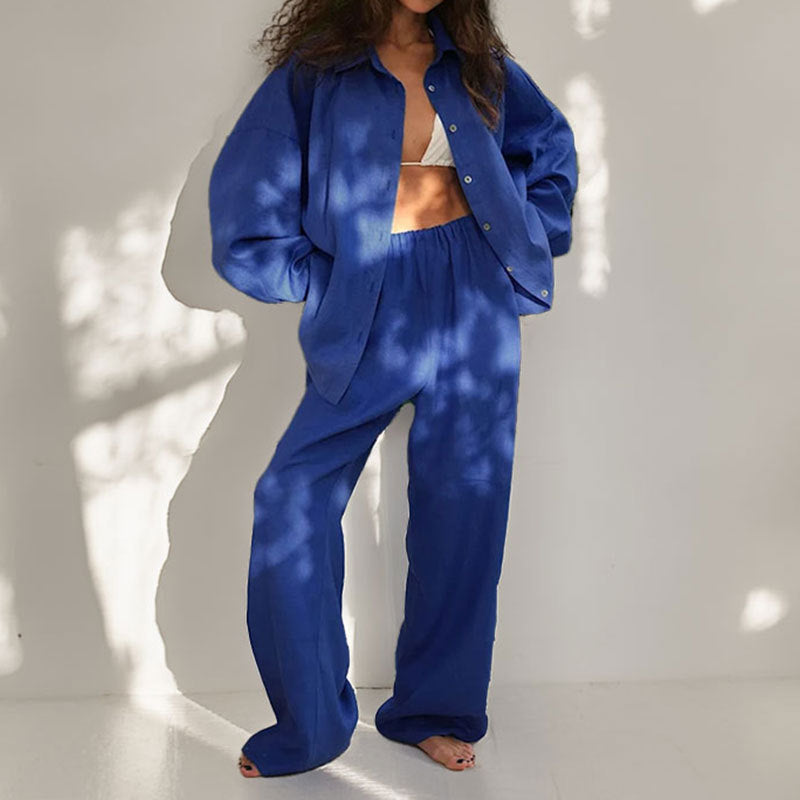Vrouwen Twee-Piece Set Oversized Linnenmix 5