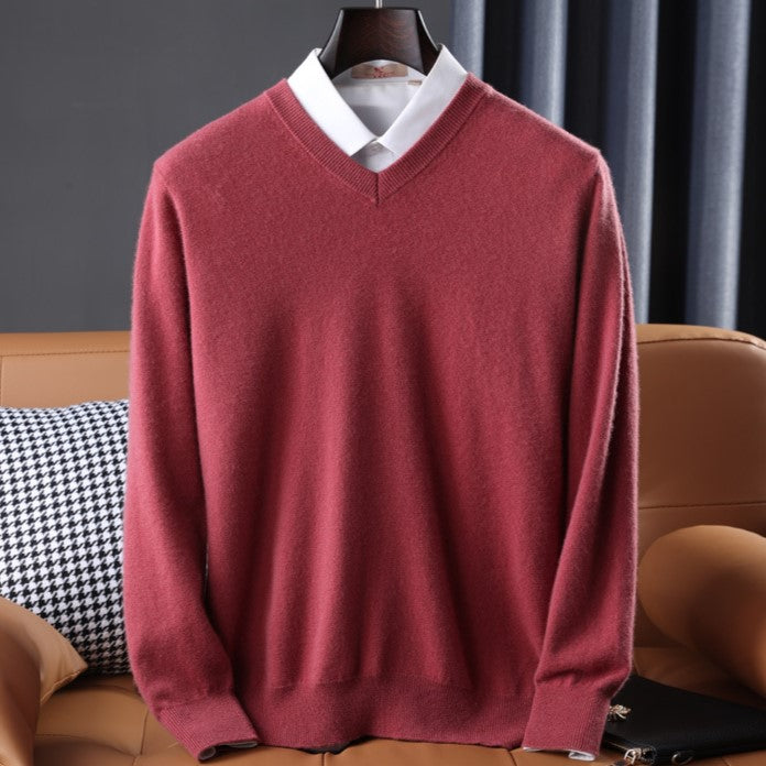 Vrouwen V-hals Trui van Cashmere Mix 1