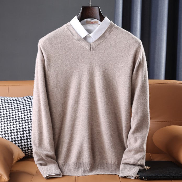 Vrouwen V-hals Trui van Cashmere Mix 5