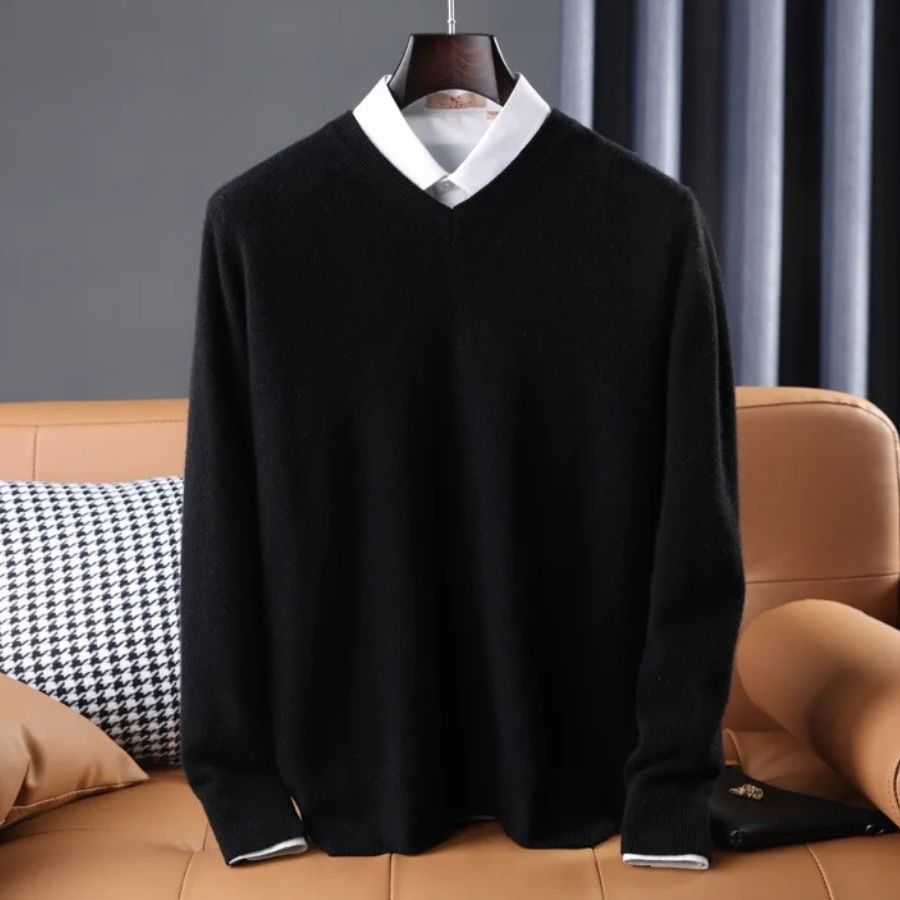 Vrouwen V-hals Trui van Cashmere Mix 6