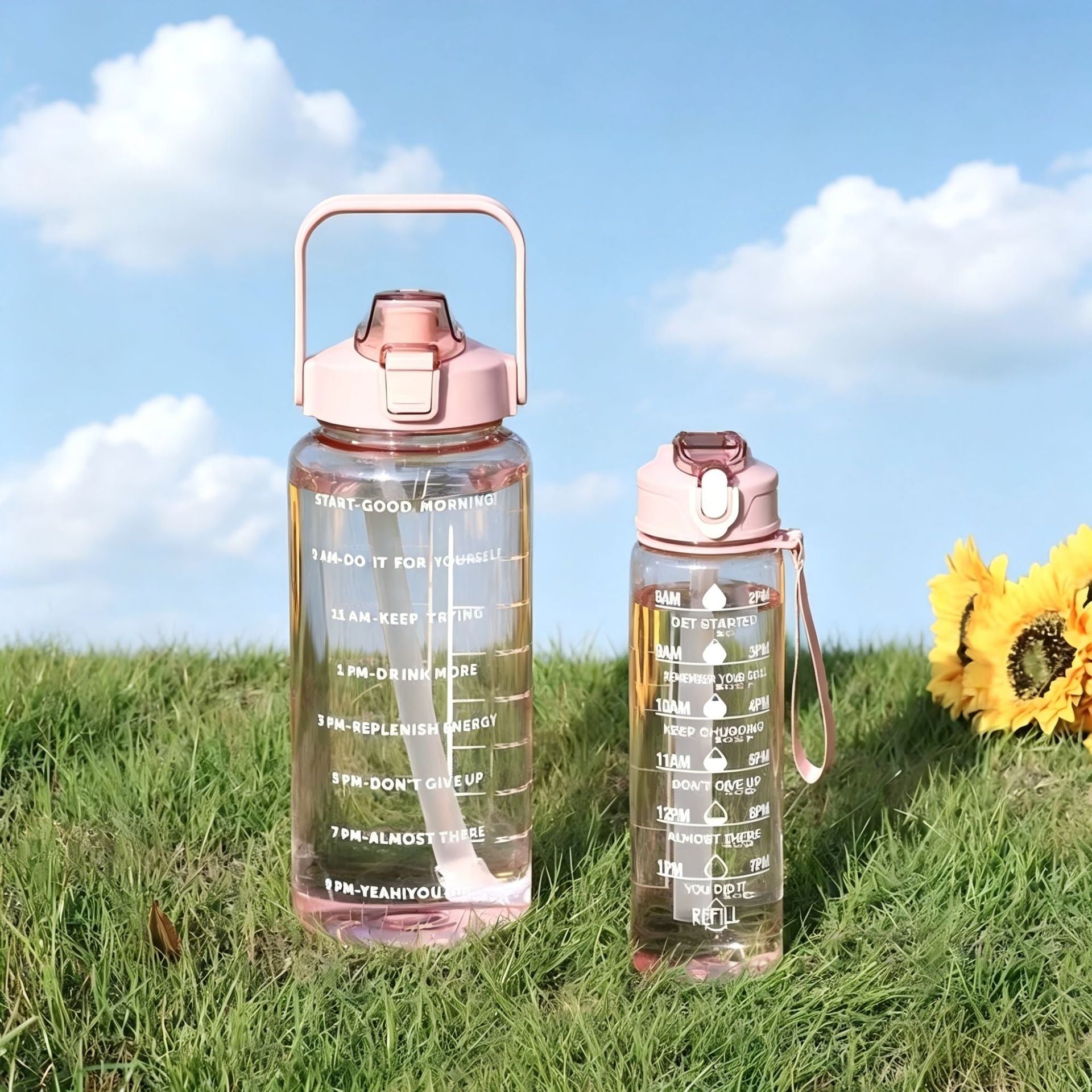 Vrouwen Waterfles met Motivatie Markeringen 8