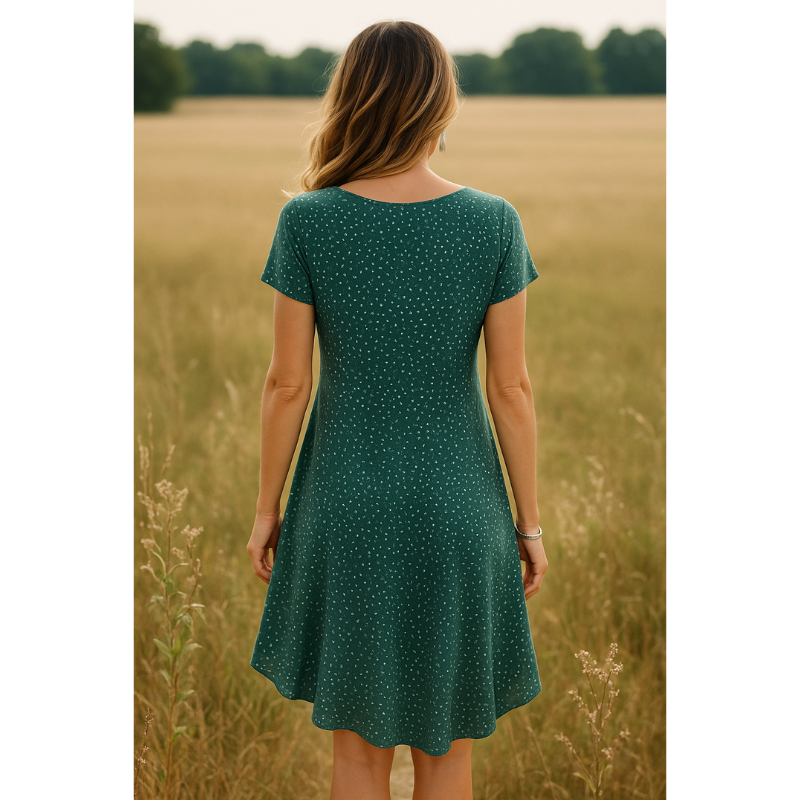 Vrouwen Zomerjurk Luchtig Bloemenpatroon 2