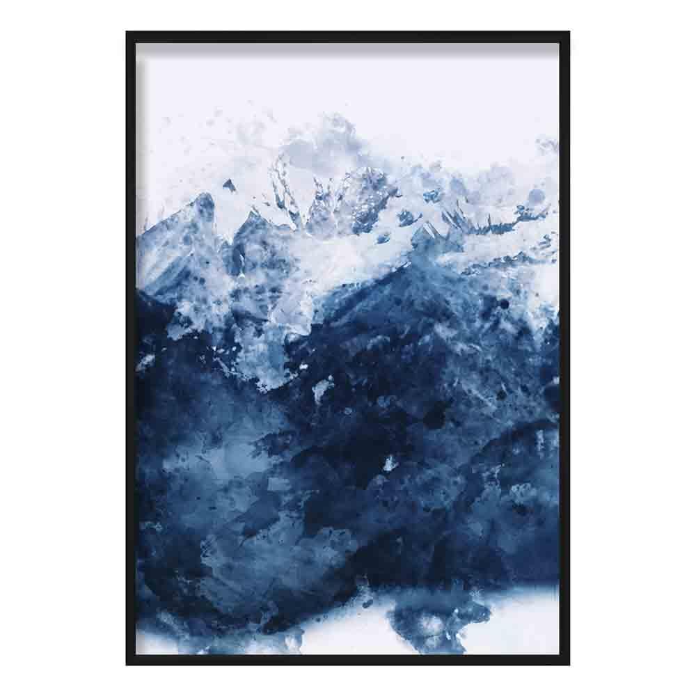 Wanddecoratie Abstracte Berg Aquarel Print voor Woonkamer en Slaapkamer 0