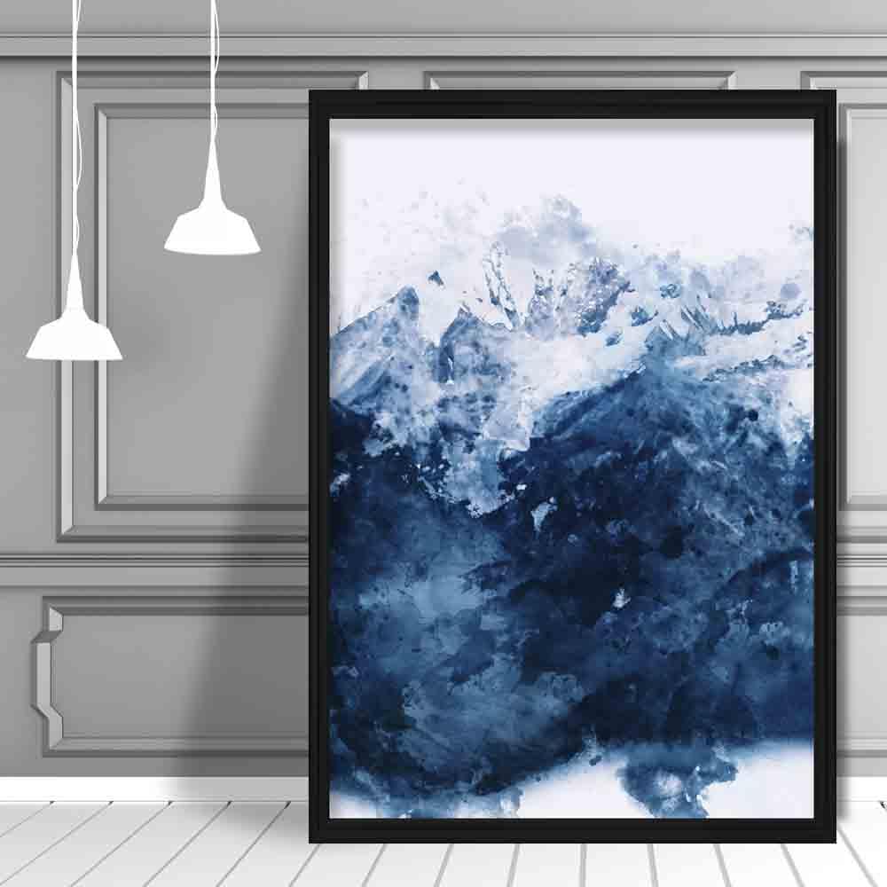 Wanddecoratie Abstracte Berg Aquarel Print voor Woonkamer en Slaapkamer 2