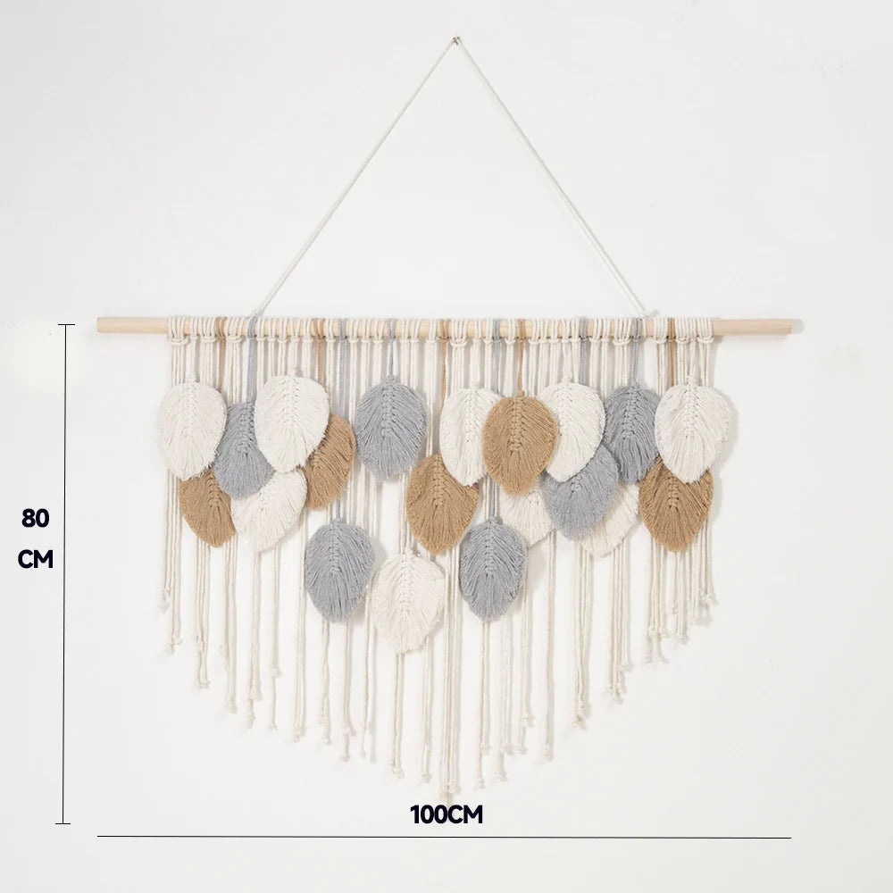 Wanddecoratie Geweven Bladeren Bohemian Stijl 0
