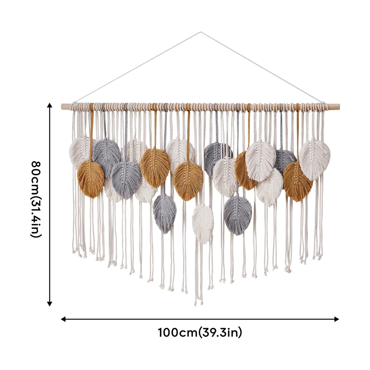 Wanddecoratie Geweven Bladeren Bohemian Stijl 2