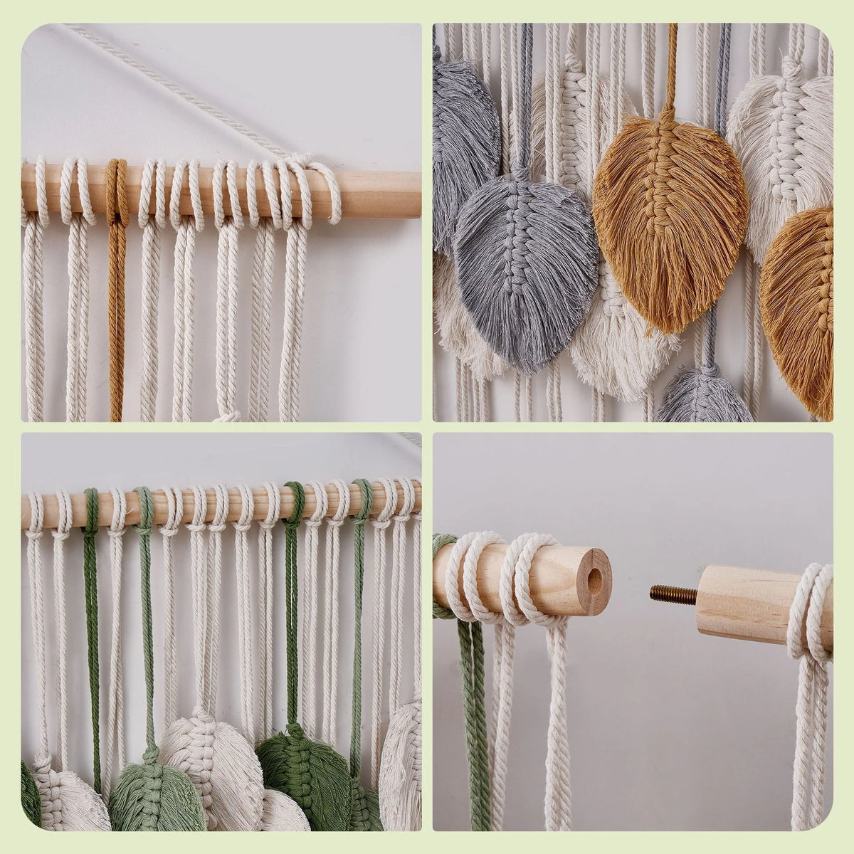 Wanddecoratie Geweven Bladeren Bohemian Stijl 4