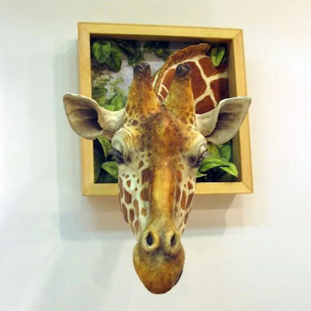 Wanddecoratie Giraffenkop 3D Sculptuur Voor Woonkamer Muurdecoratie 6