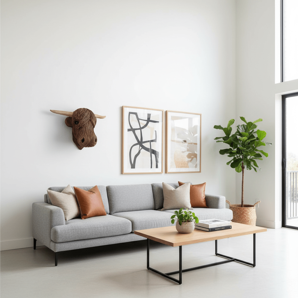 Wanddecoratie Koeienkop Rustiek 2