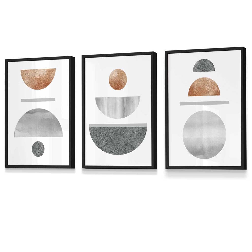 Wanddecoratie Woonkamer Set van 3 Geometrische Kunstwerken voor Moderne Interieurs 0
