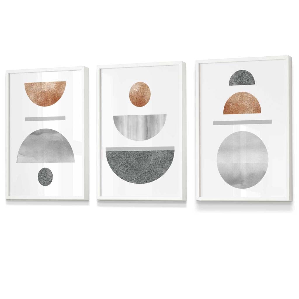 Wanddecoratie Woonkamer Set van 3 Geometrische Kunstwerken voor Moderne Interieurs 3
