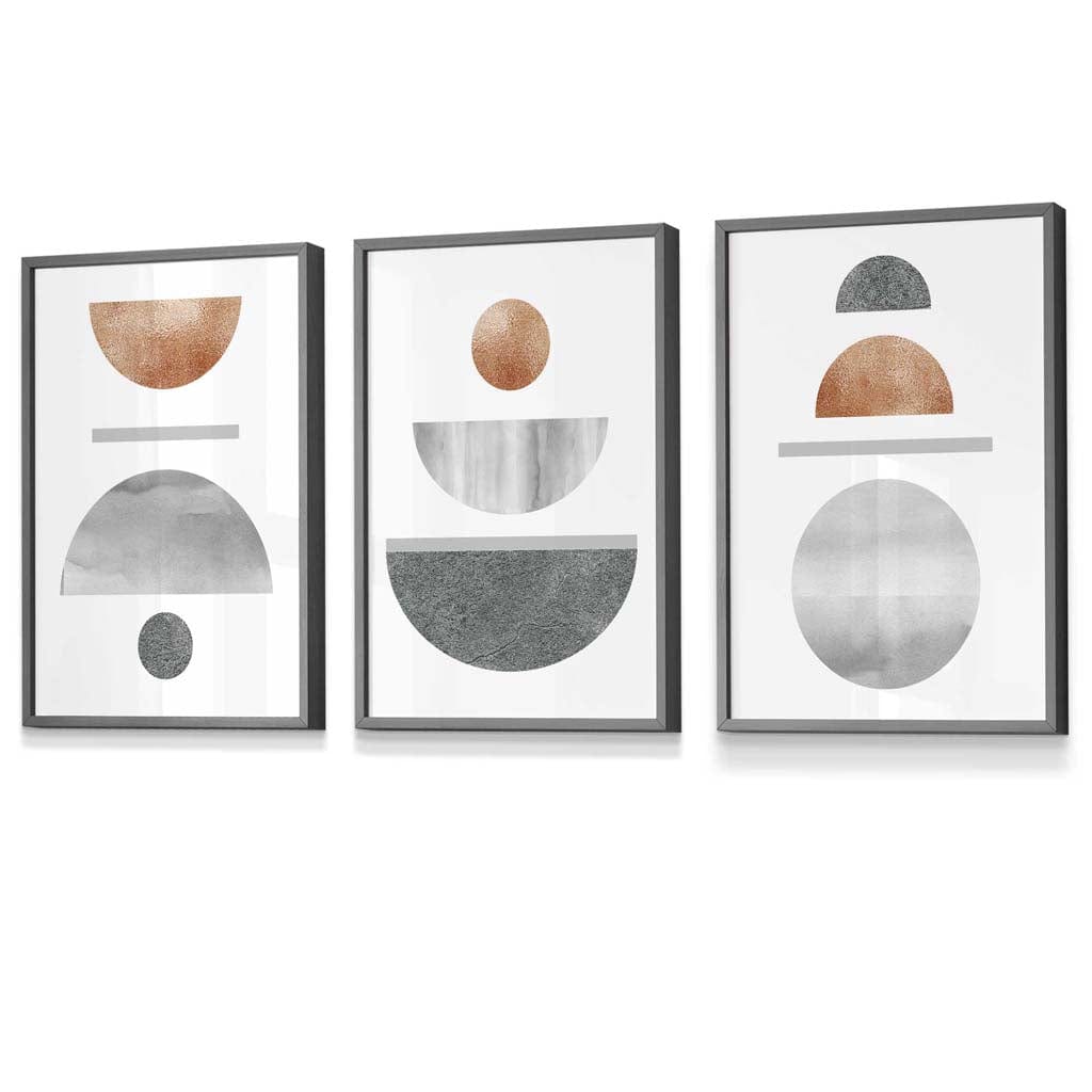 Wanddecoratie Woonkamer Set van 3 Geometrische Kunstwerken voor Moderne Interieurs 4