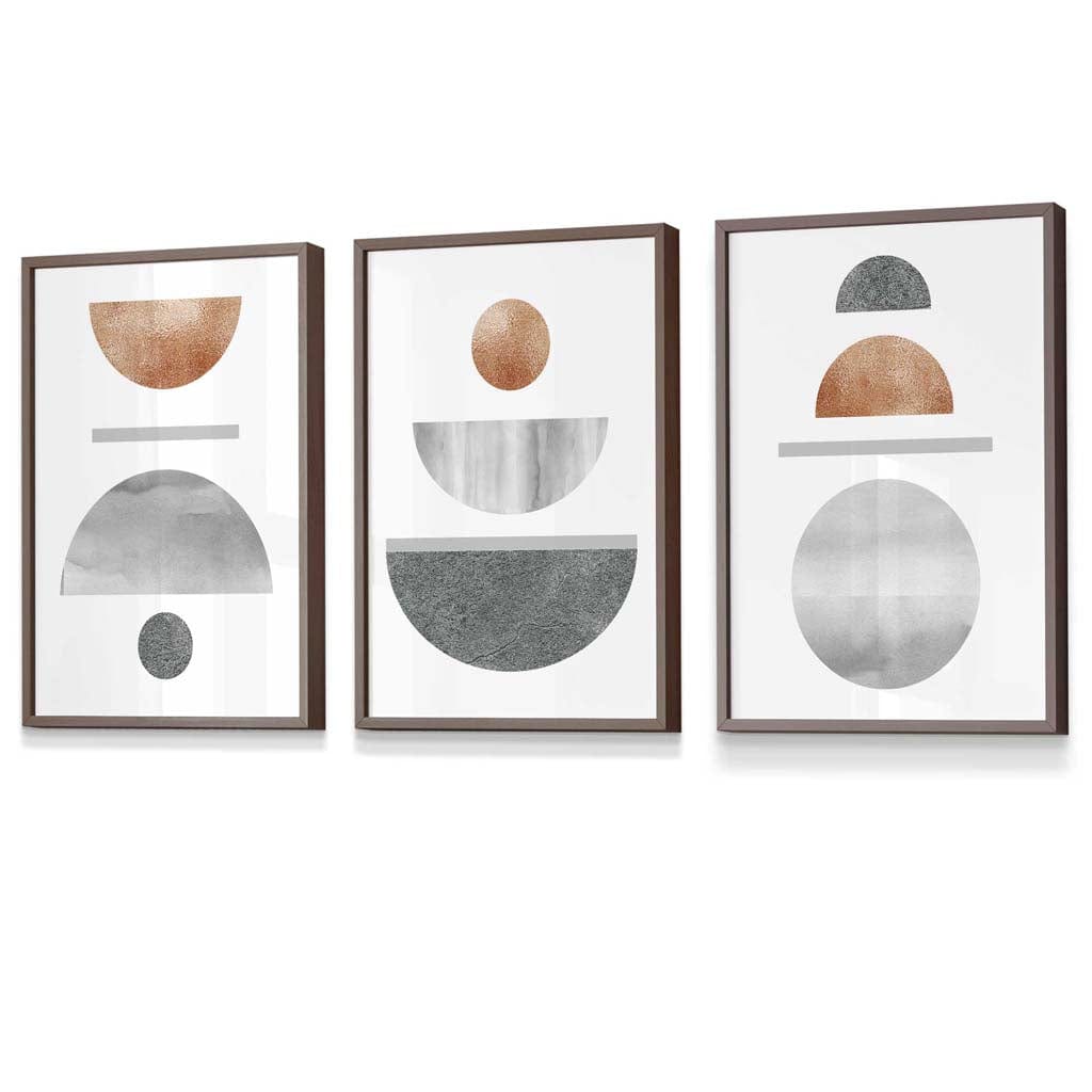 Wanddecoratie Woonkamer Set van 3 Geometrische Kunstwerken voor Moderne Interieurs 7