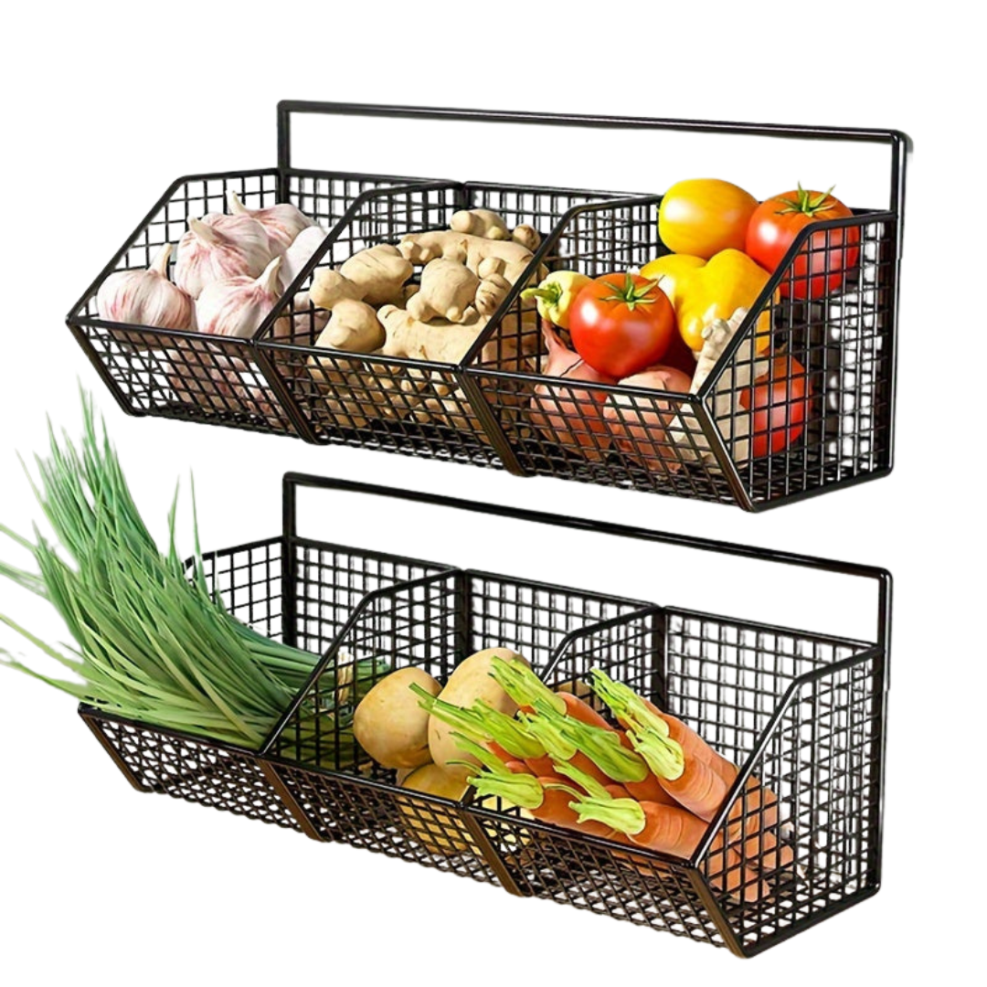 Wandgemonteerde Keuken Opbergmand voor Groenten en Kruiden