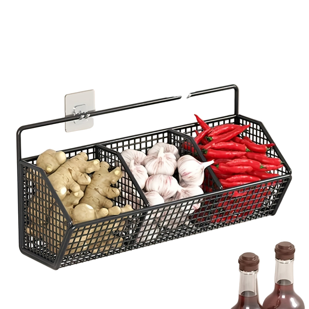 Wandgemonteerde Keuken Opbergmand voor Groenten en Kruiden 2