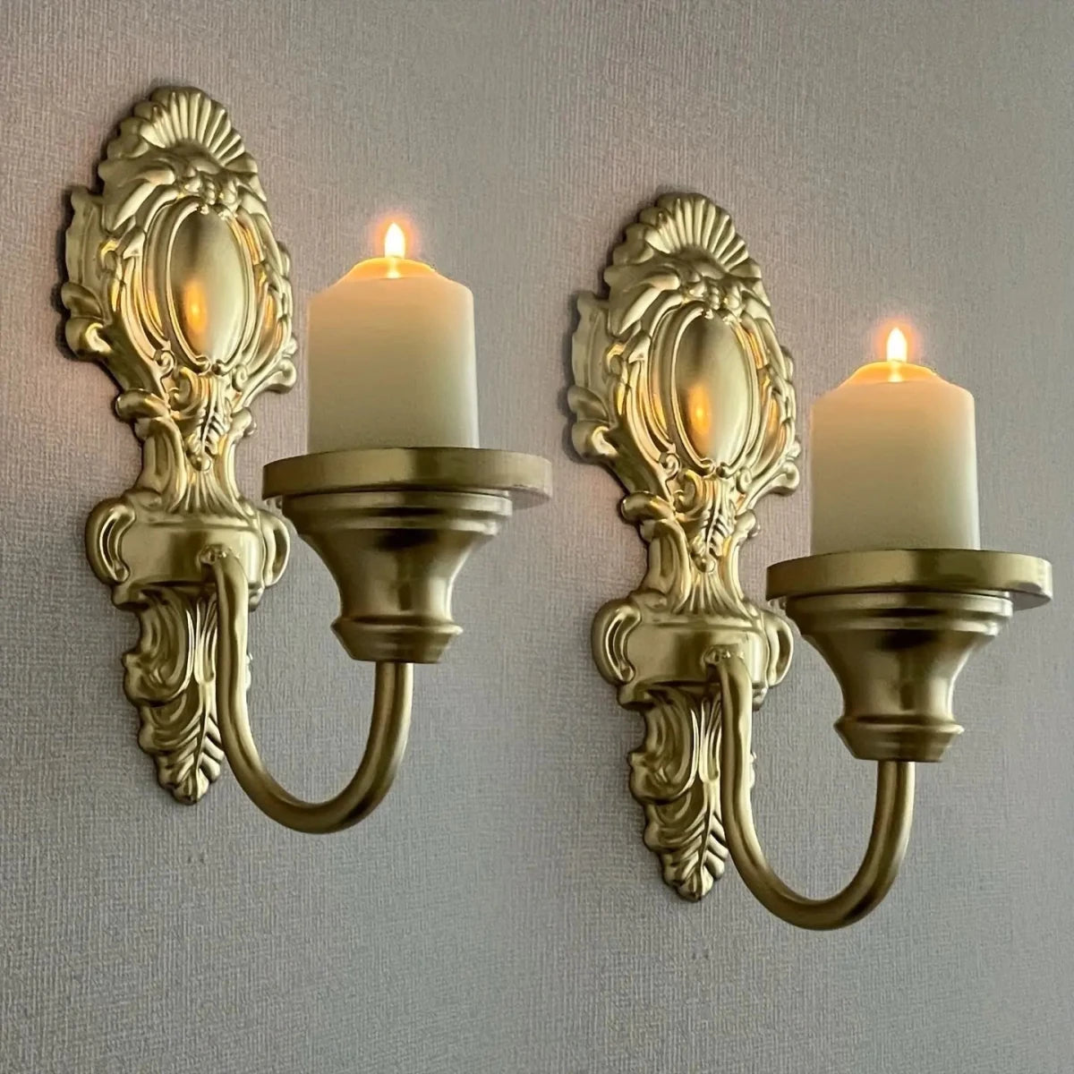 Wandkaarsenhouder Smeedijzer Tijdloos Design 2