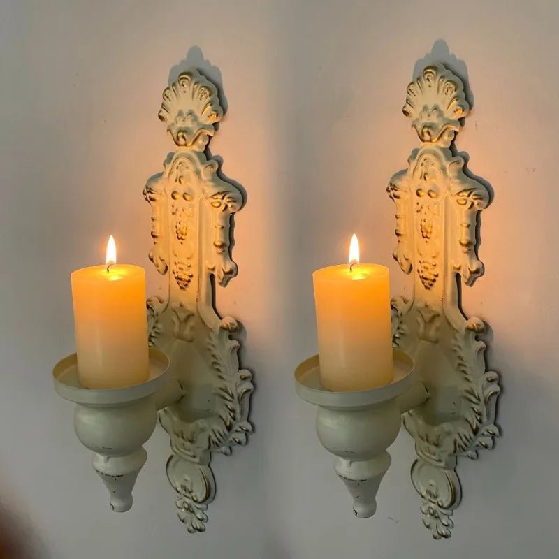 Wandkaarsenhouder Smeedijzer Tijdloos Design 3
