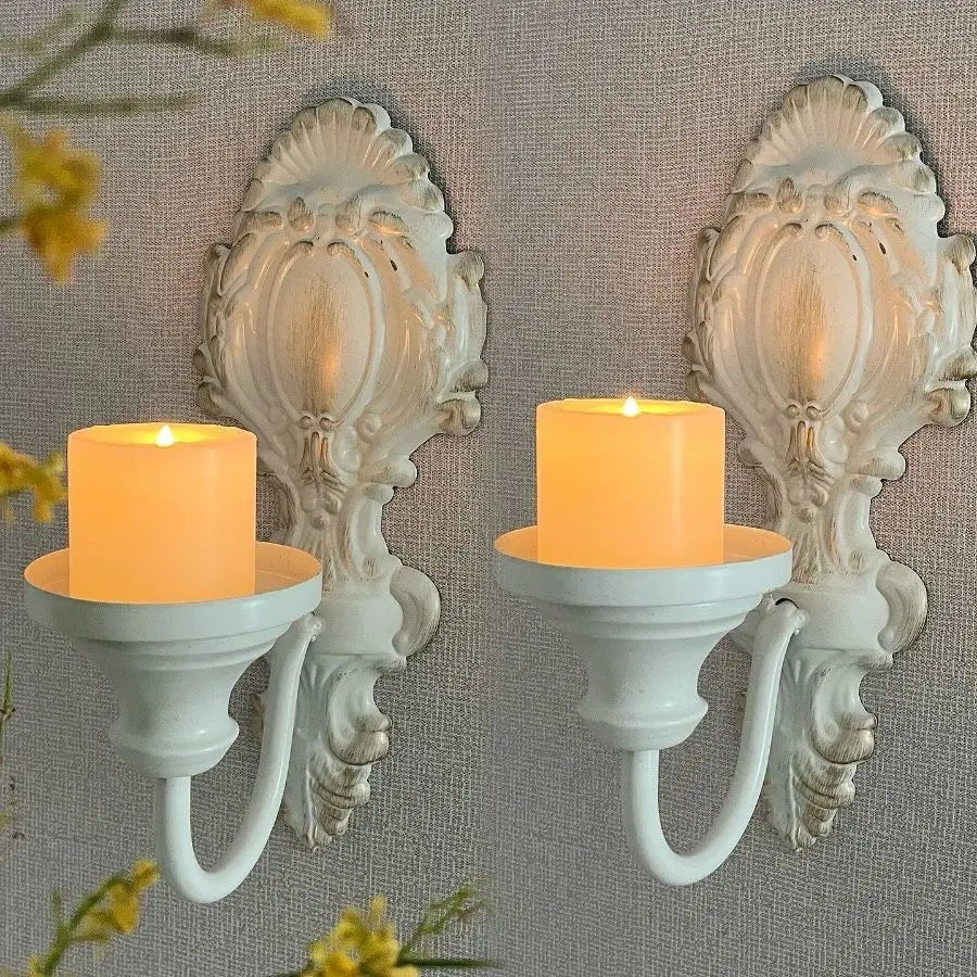 Wandkaarsenhouder Smeedijzer Tijdloos Design 7