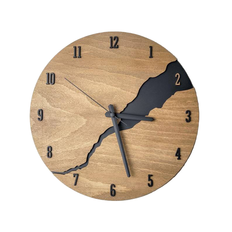 Wandklok Nordic Gebarsten Houtstijl 0