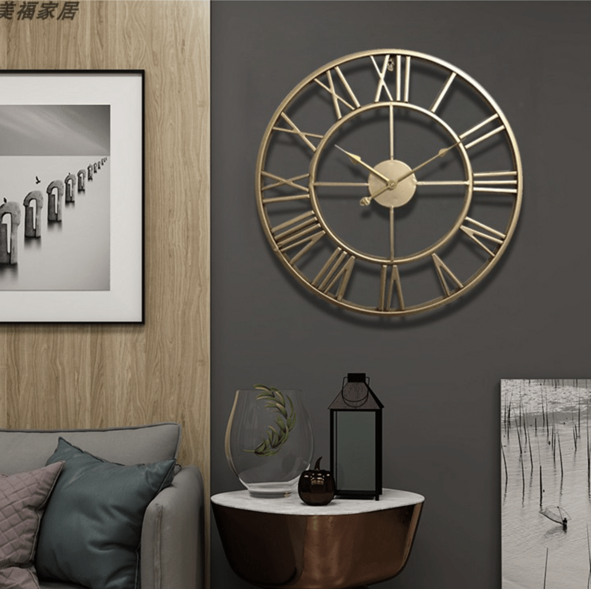 Wandklok Skelet Design voor Thuis en Kantoor 0