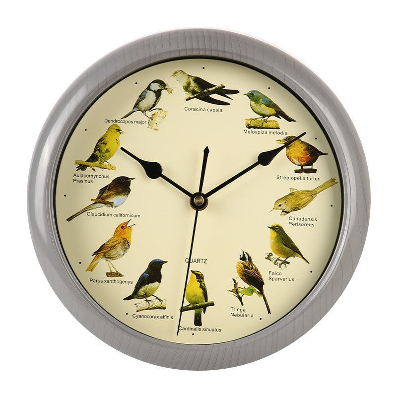 Wandklok met kleurrijk vogelmotief voor interieurdecoratie 11