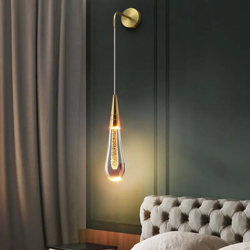 Wandlamp Druppelvorm Warm Wit Licht 0