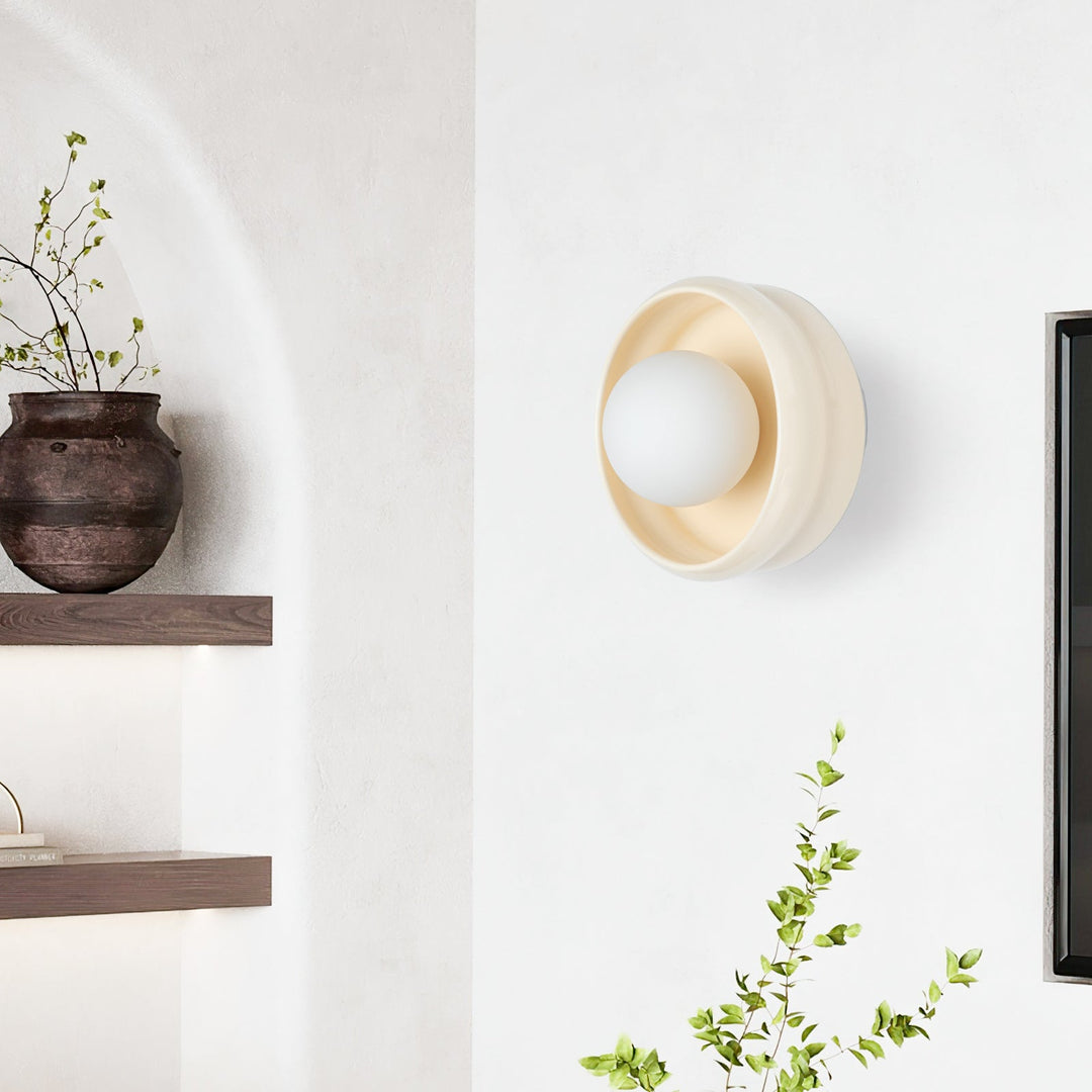 Wandlamp Ronde Keramische Stijl 3