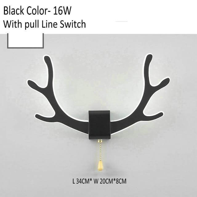 Wandlamp met Bewegingssensor en Creatief Hertengewei 11