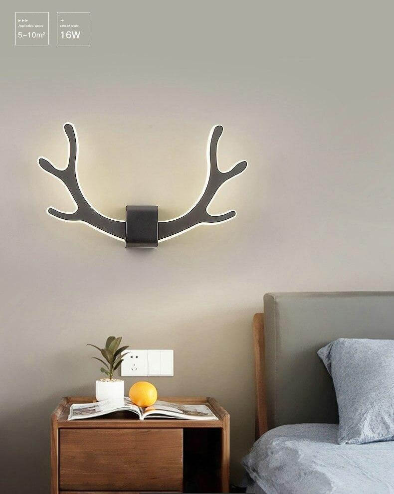 Wandlamp met Bewegingssensor en Creatief Hertengewei 5