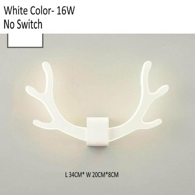 Wandlamp met Bewegingssensor en Creatief Hertengewei 8